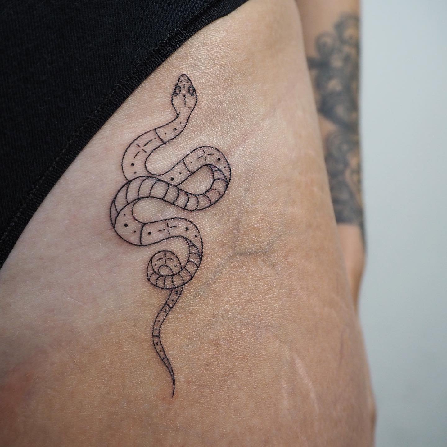 Tatuaje de animal en antebrazo, línea fina Sinkply Madrid
