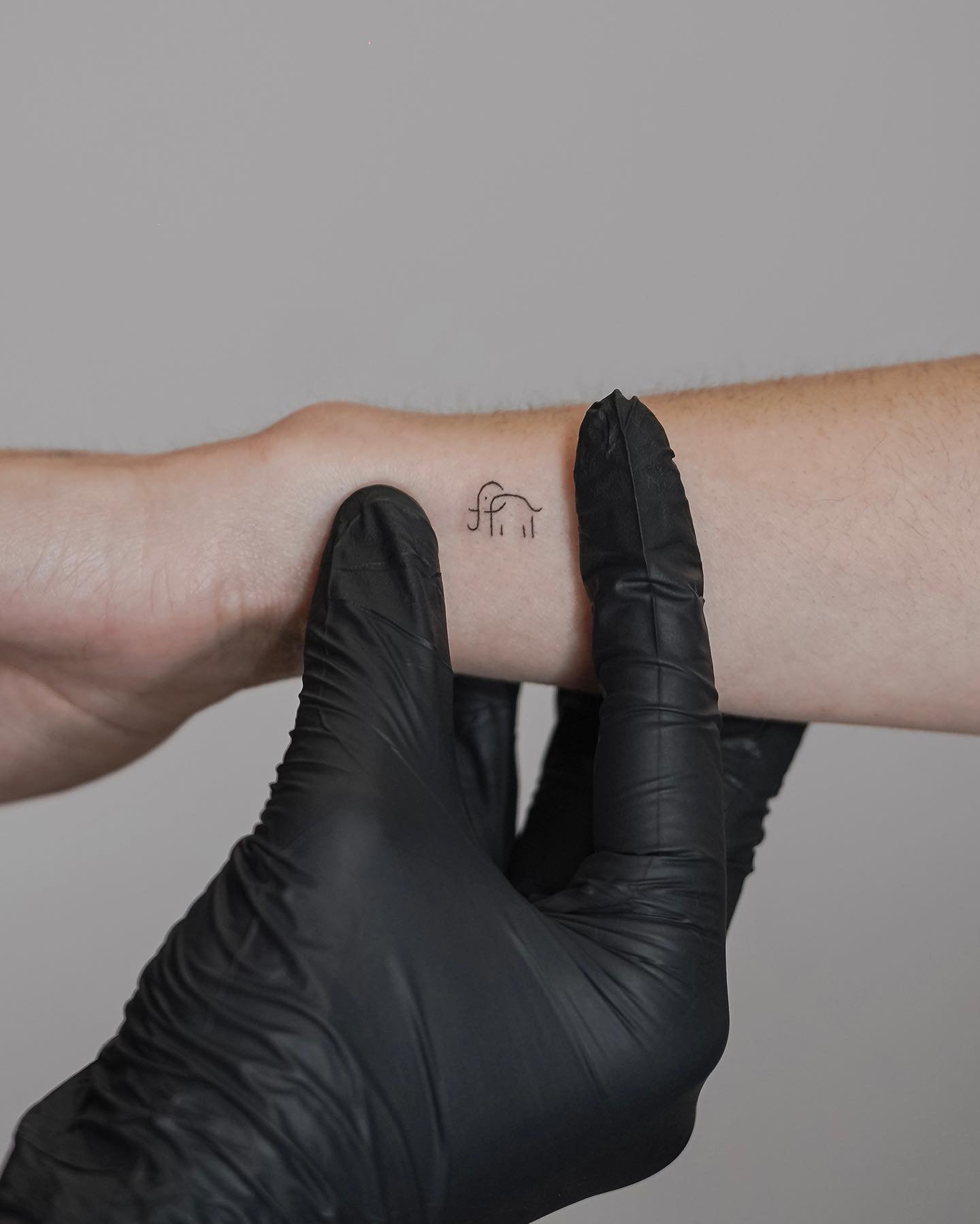 Tatuaje de animal en antebrazo, línea fina Sinkply Madrid