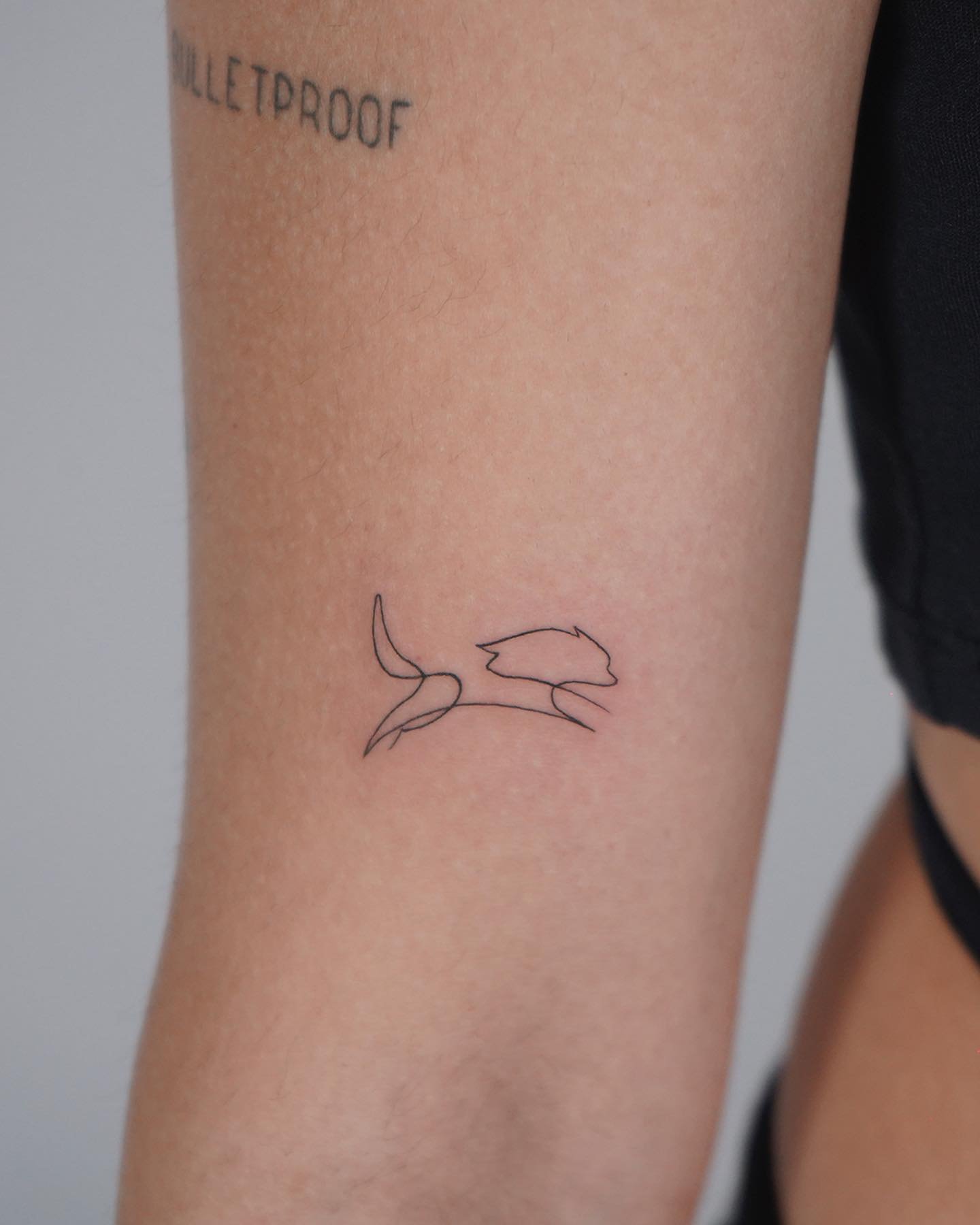 Tatuaje de animal en antebrazo, línea fina Sinkply Madrid