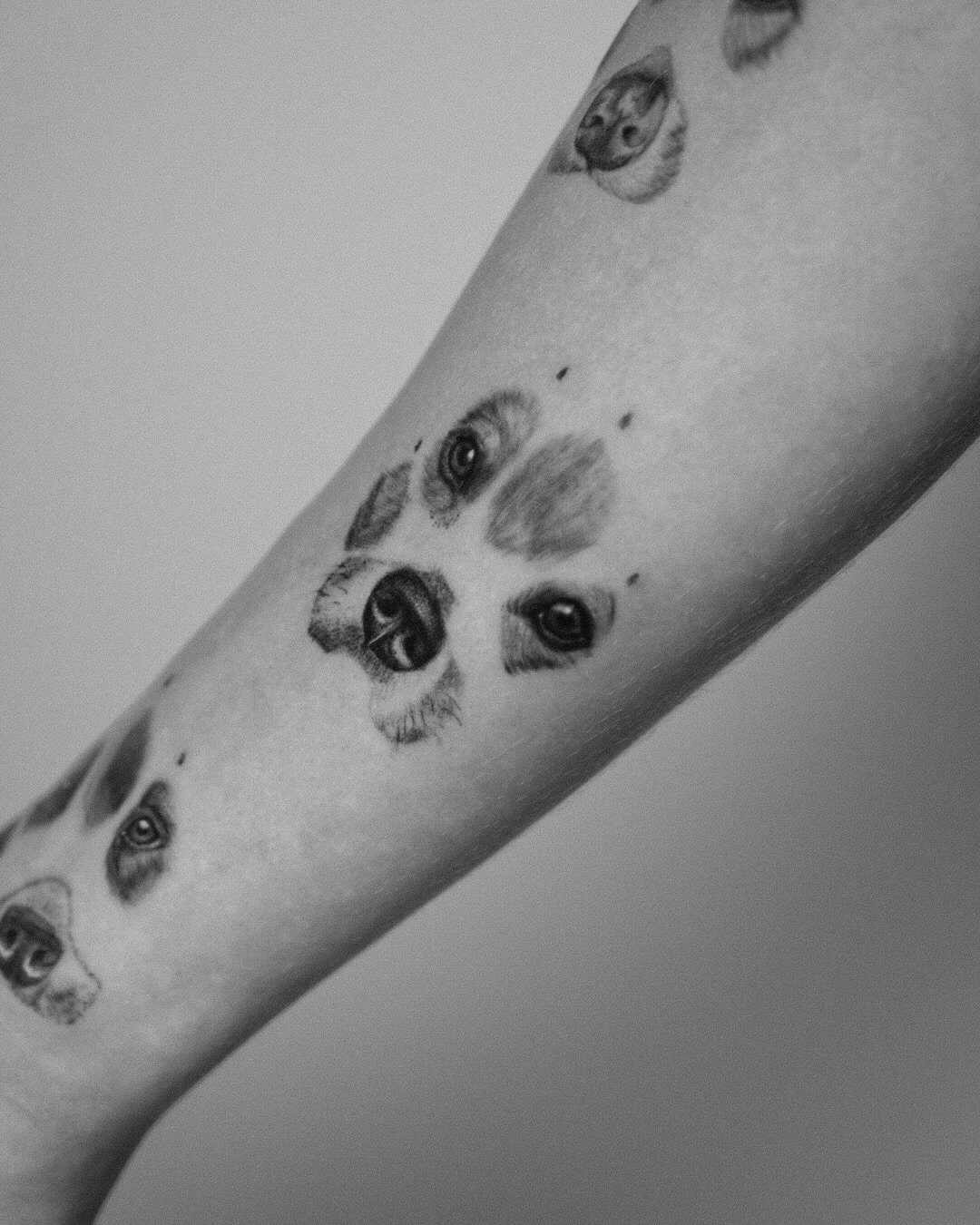 Tatuaje de ave en antebrazo, línea fina Sinkply Madrid
