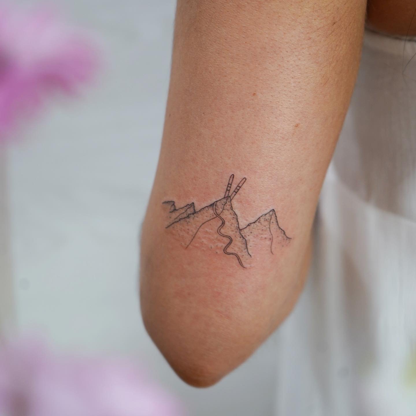 Tatuaje de insecto en antebrazo, línea fina Sinkply Madrid