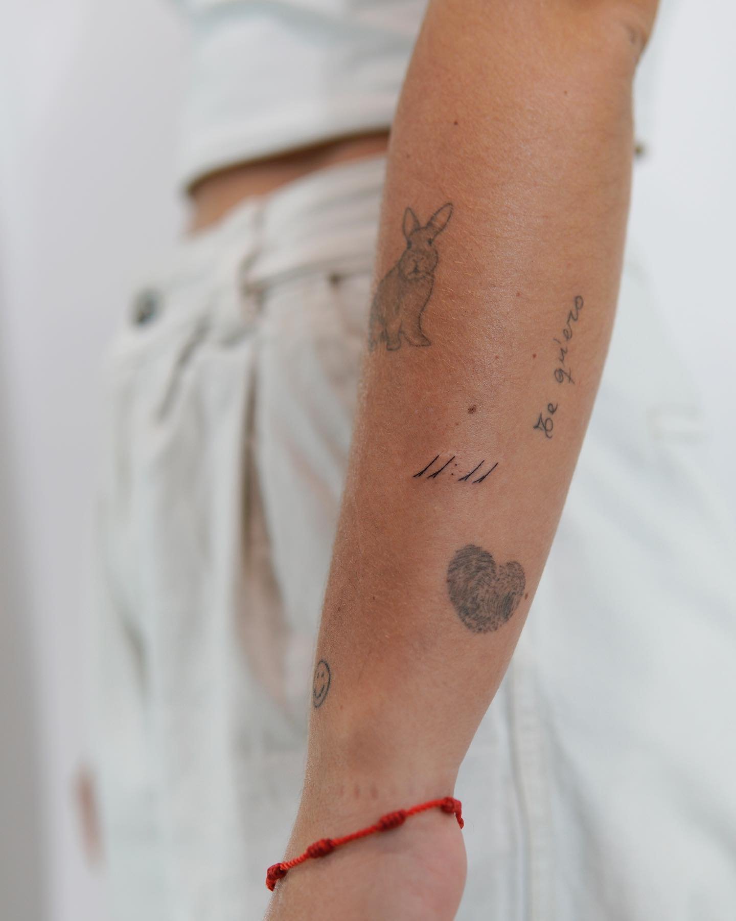 Tatuaje de pet en brazo, línea fina Sinkply Madrid