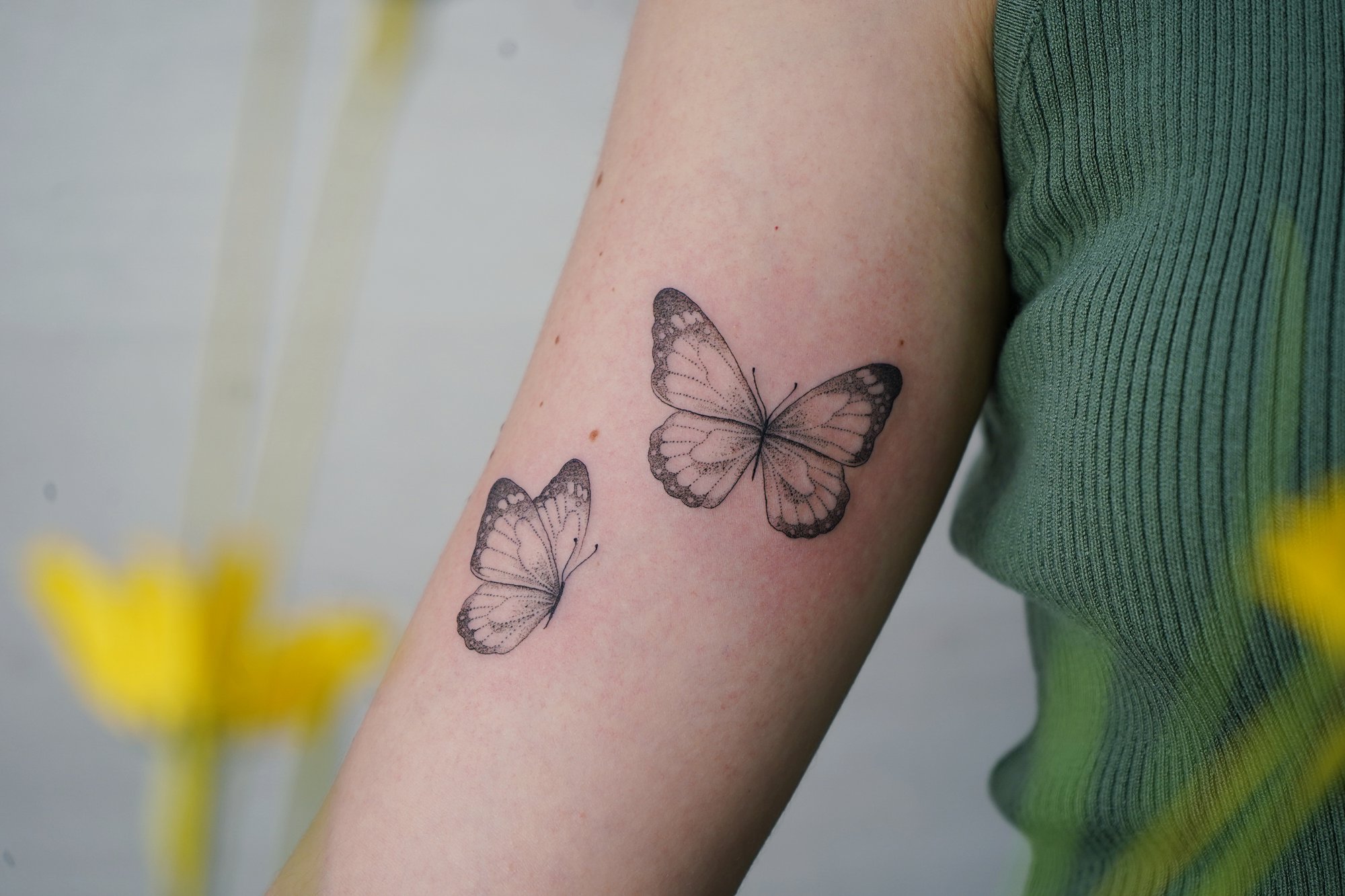 Tatuaje de elefante simple en zona desconocida, línea fina