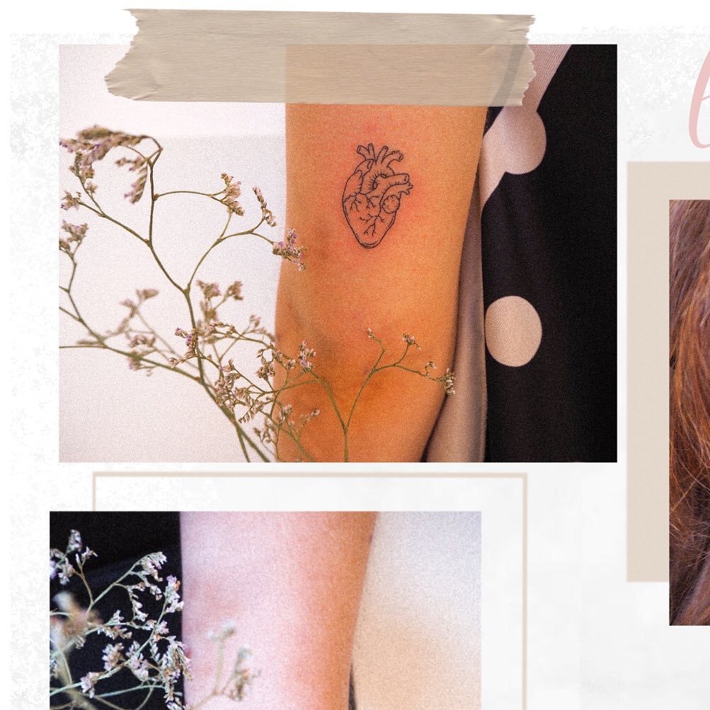 Tatuaje de flor en antebrazo, línea fina Sinkply Madrid
