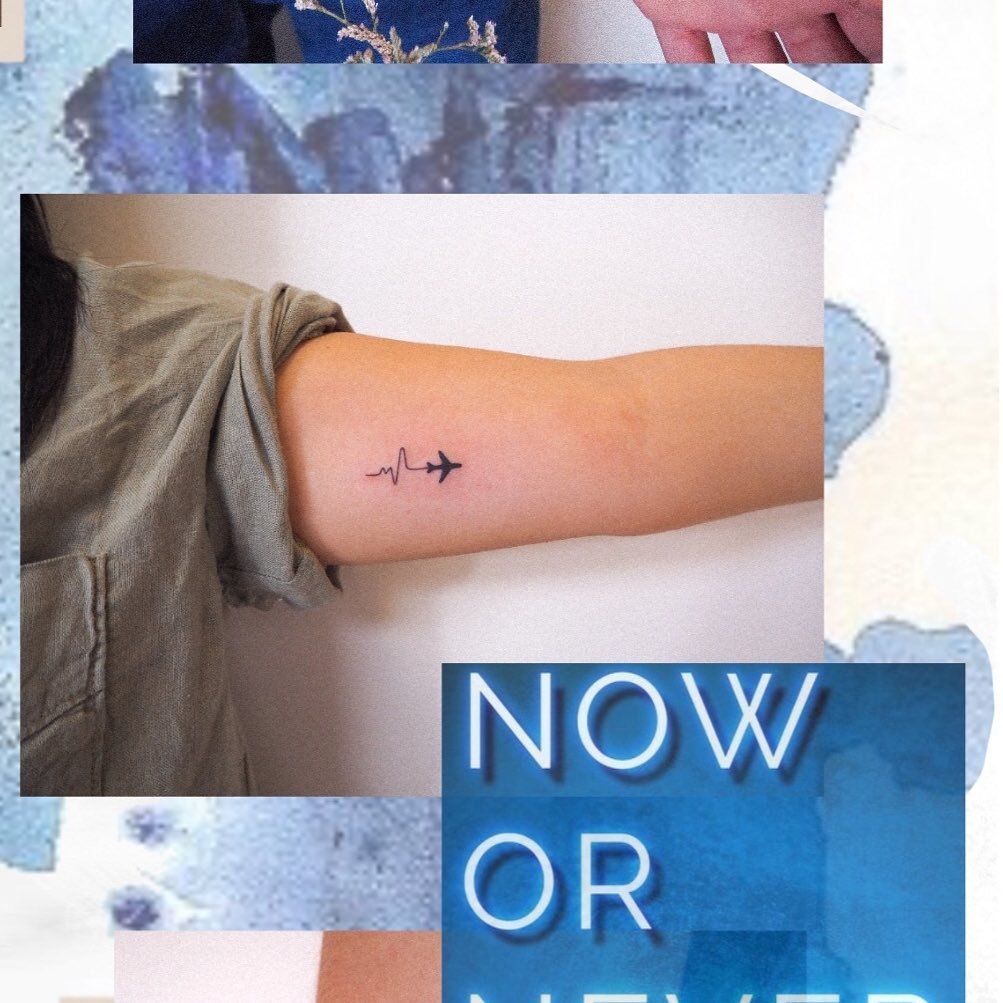Tatuaje de frase en antebrazo, línea fina Sinkply Madrid