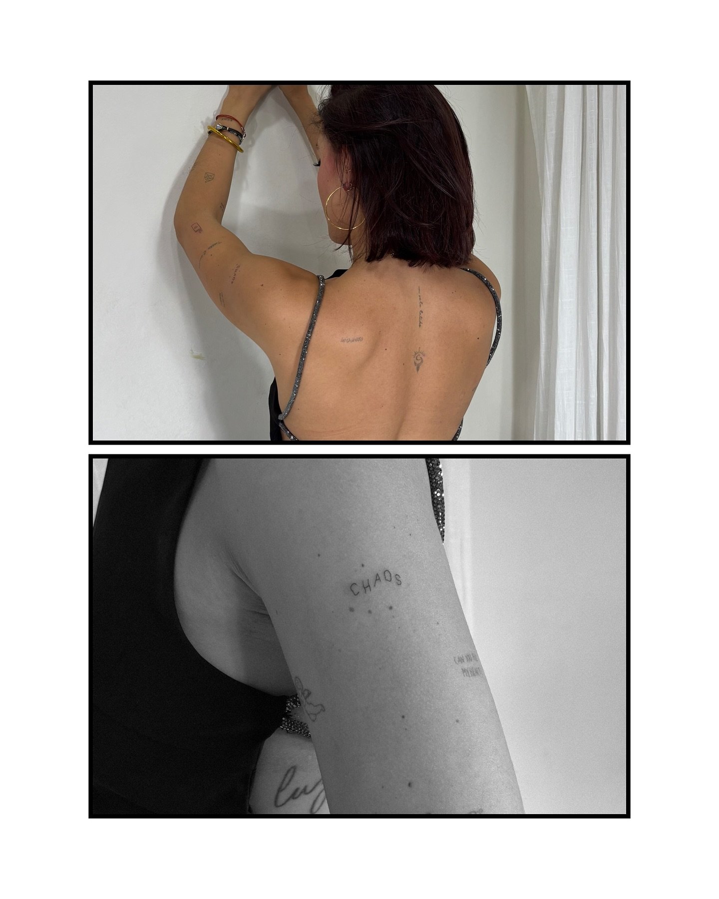 Tatuaje de frase en costilla, línea fina Sinkply Madrid