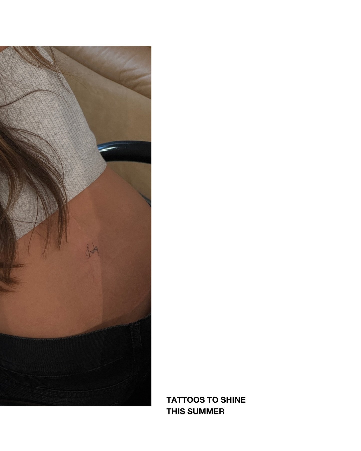 Tatuaje de frase en costilla, línea fina Sinkply Madrid