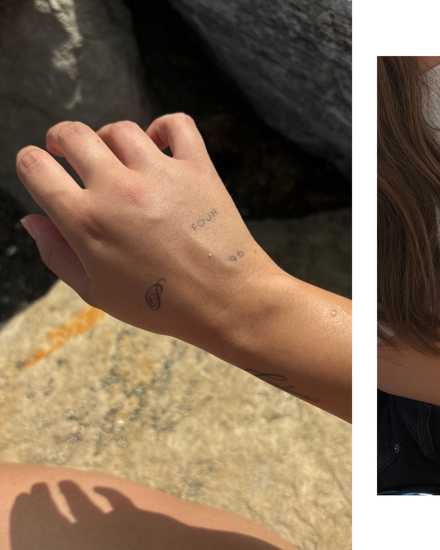 Tatuaje de frase en mano, línea fina Sinkply Madrid