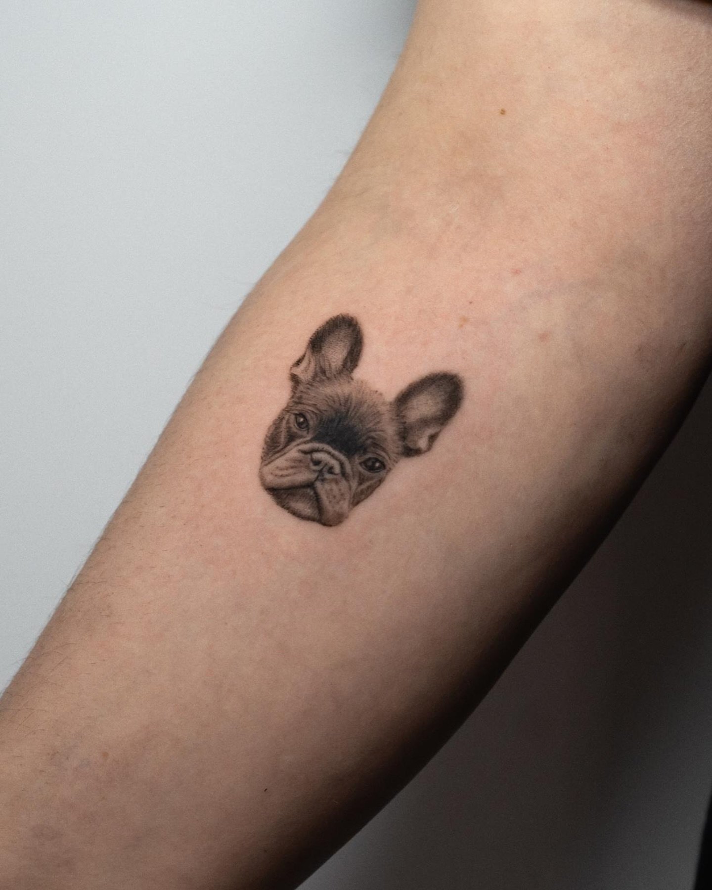 Tatuaje de diseño en antebrazo, línea fina Sinkply Madrid