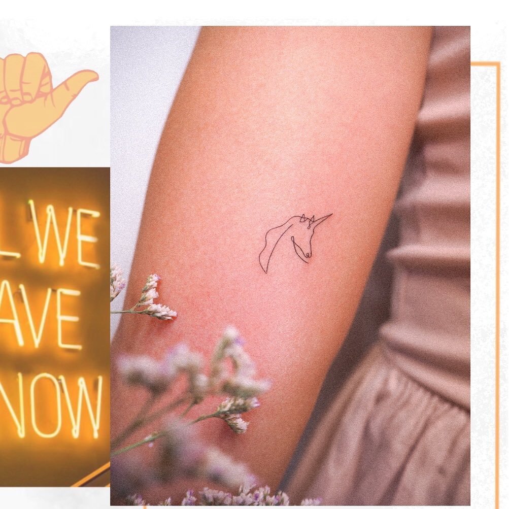 Tatuaje de diseño en antebrazo, línea fina Sinkply Madrid