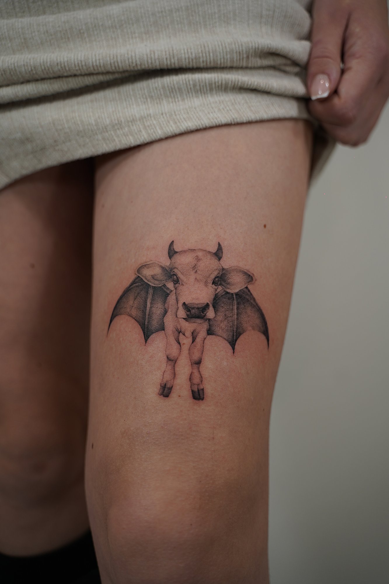 Tatuaje de foto lineal en zona desconocida, línea fina