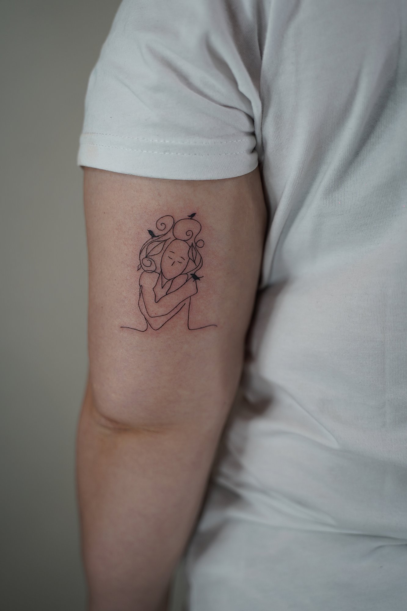 Tatuaje de foto simple en zona desconocida, línea fina