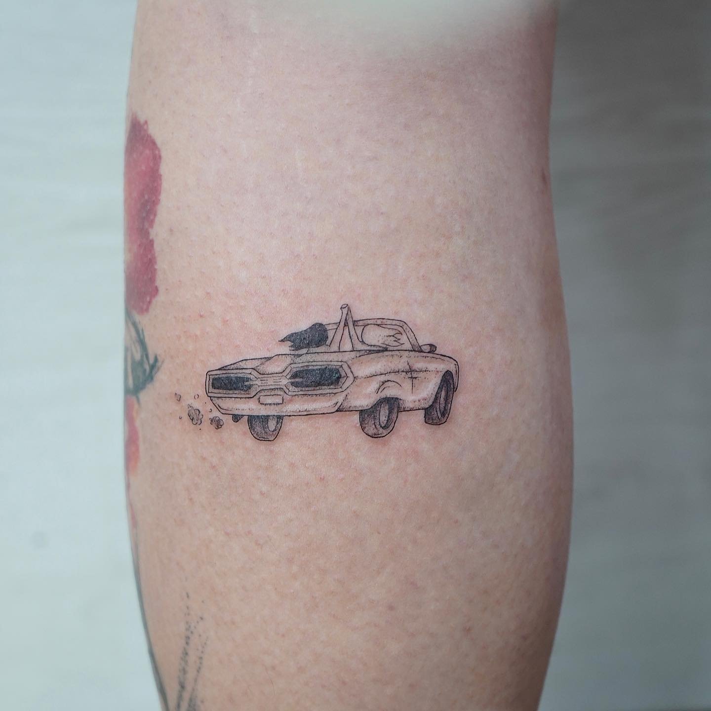 Tatuaje de retrato en antebrazo, línea fina Sinkply Madrid