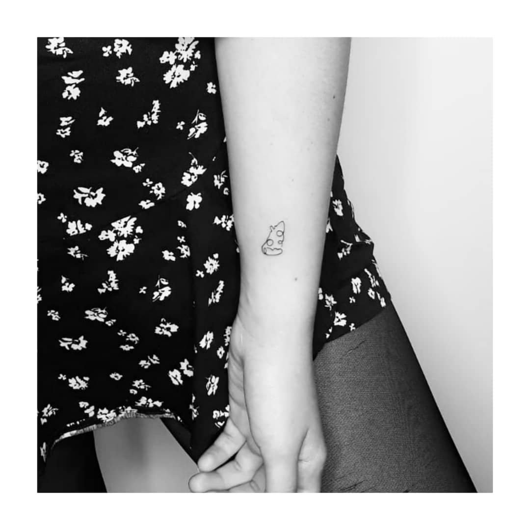 Tatuaje de matching en antebrazo, línea fina Sinkply Madrid