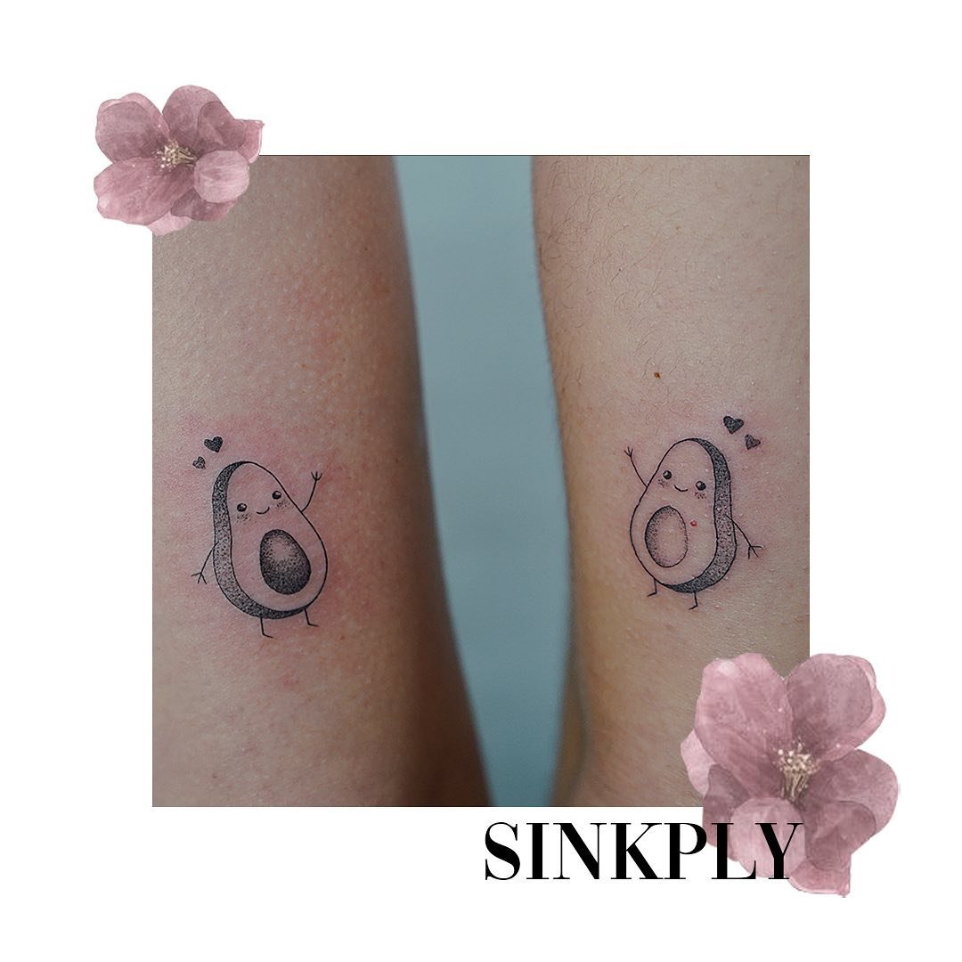 Tatuaje de matching en antebrazo, línea fina Sinkply Madrid