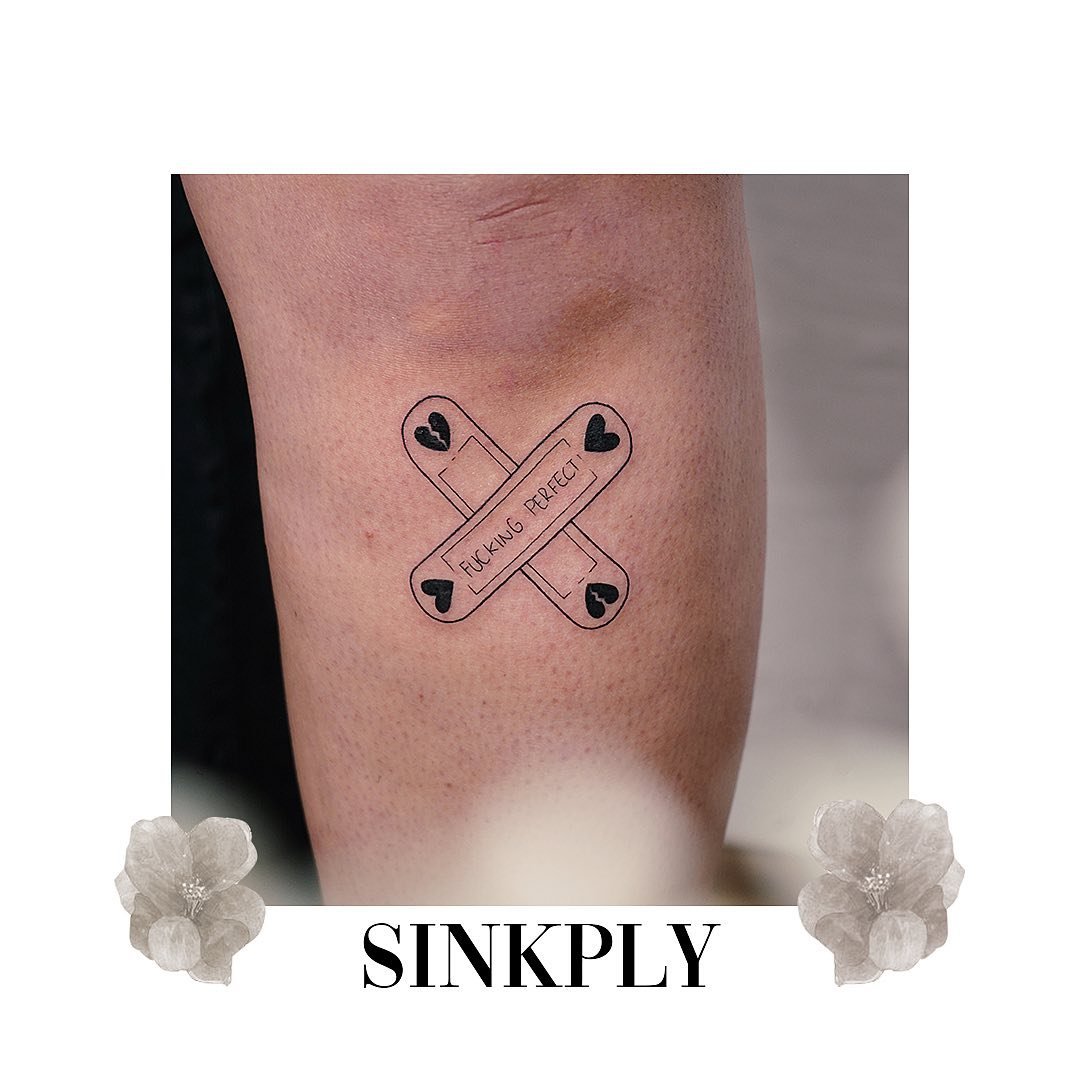 Tatuaje de matching en antebrazo, línea fina Sinkply Madrid