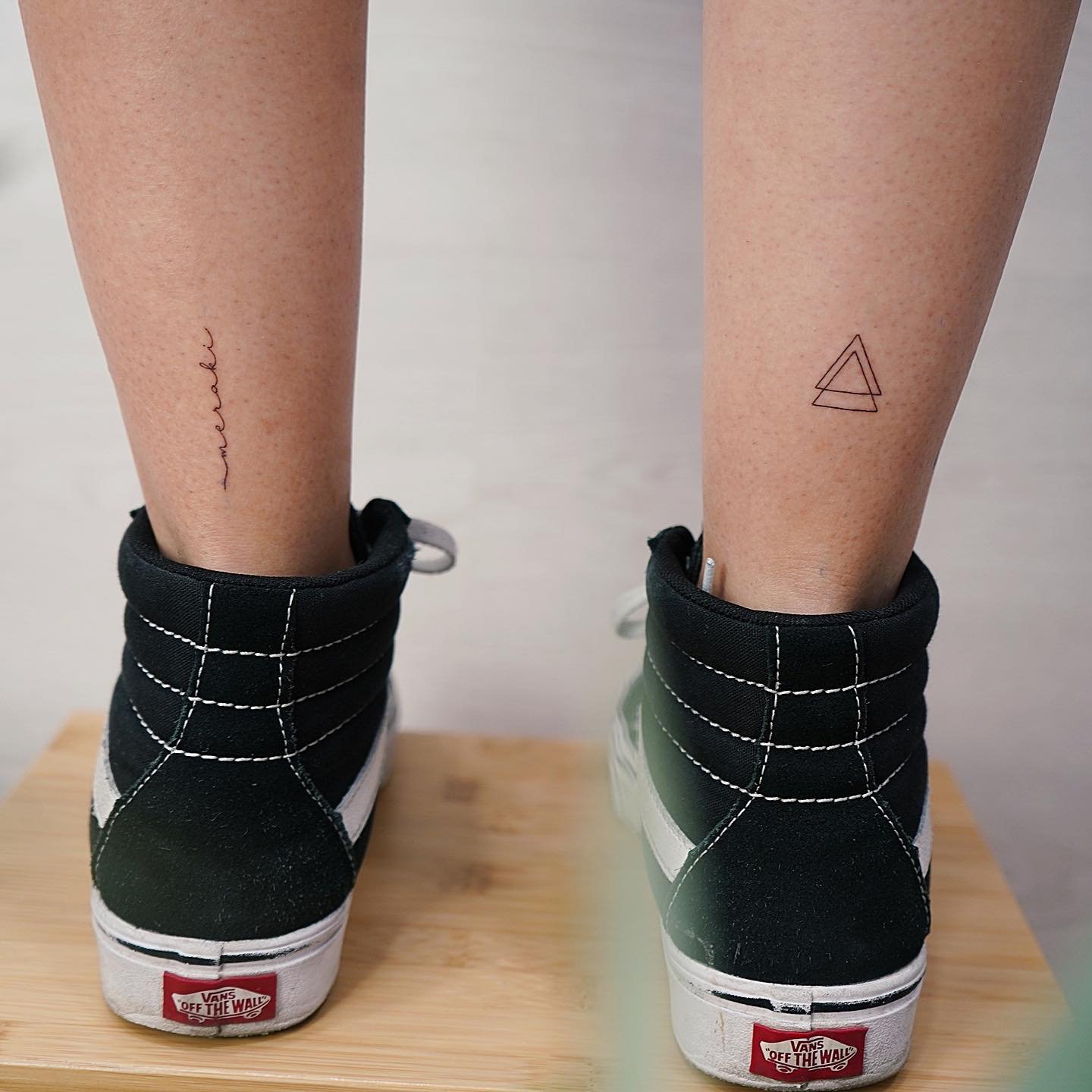 Tatuaje de matching en antebrazo, línea fina Sinkply Madrid