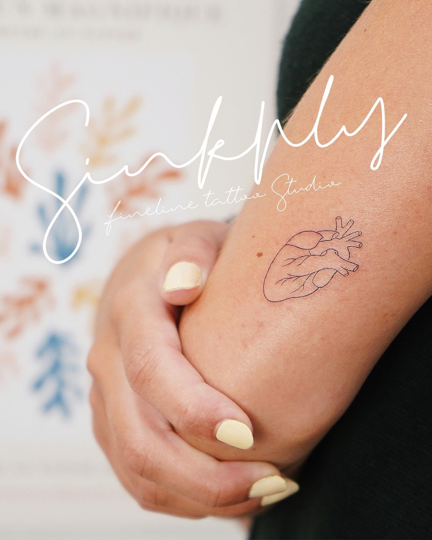Tatuaje de matching en antebrazo, línea fina Sinkply Madrid