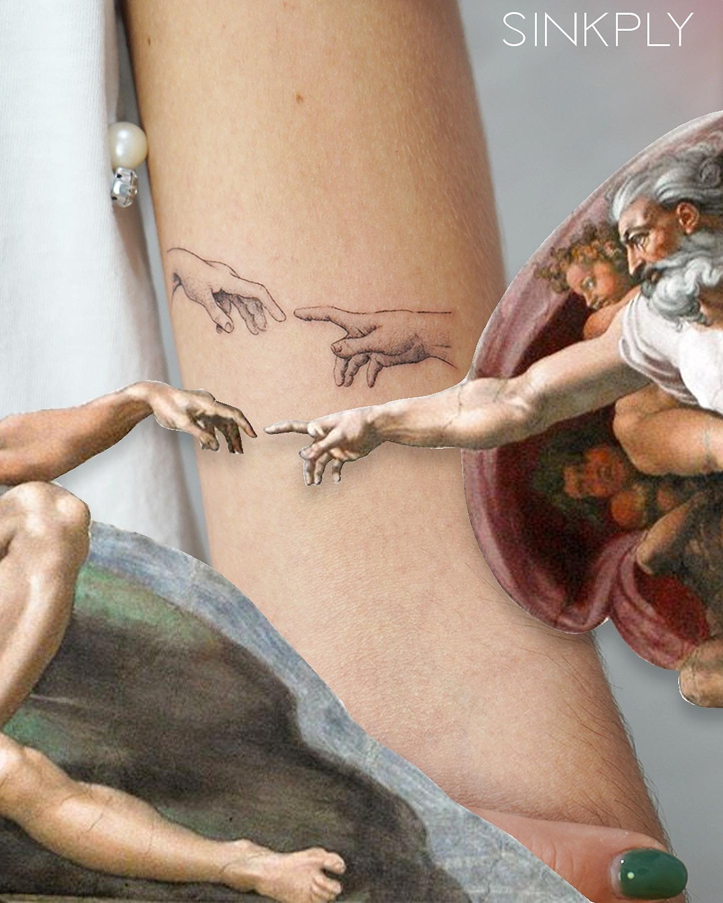 Tatuaje de matching en antebrazo, línea fina Sinkply Madrid