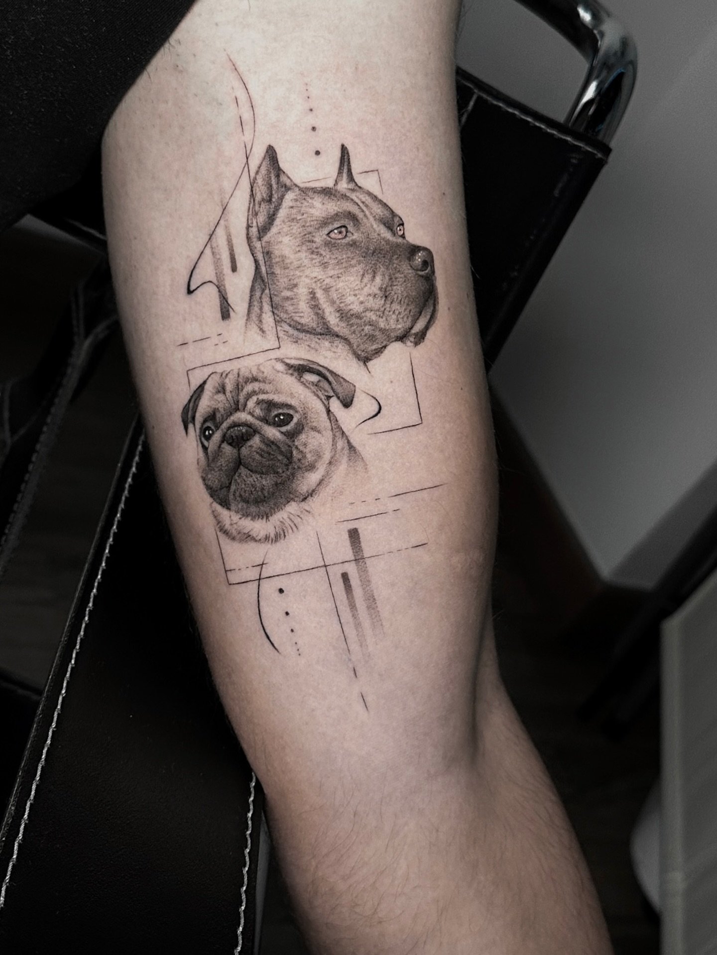 Tatuaje de matching en antebrazo, línea fina Sinkply Madrid