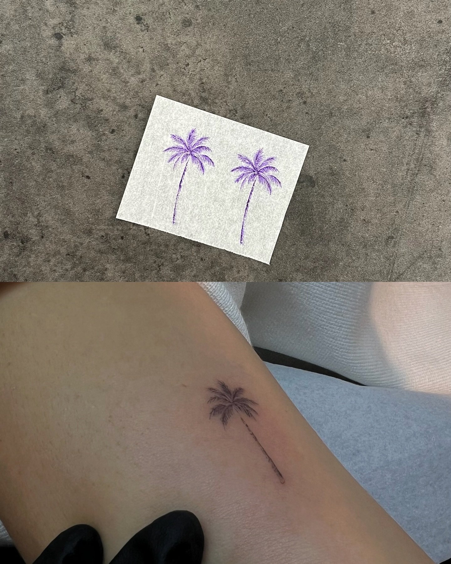 Tatuaje de matching en antebrazo, línea fina Sinkply Madrid