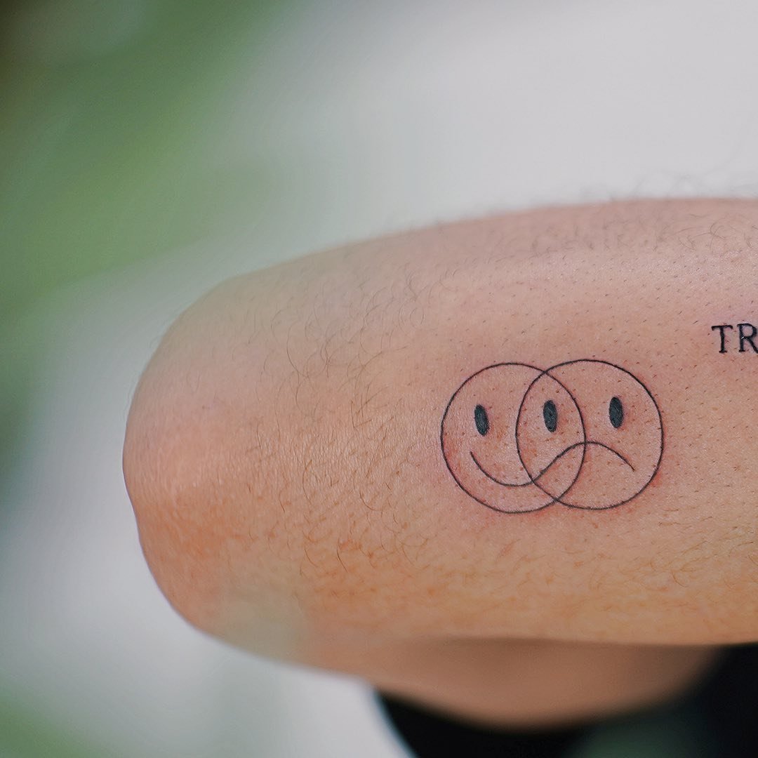 Tatuaje de matching en antebrazo, línea fina Sinkply Madrid