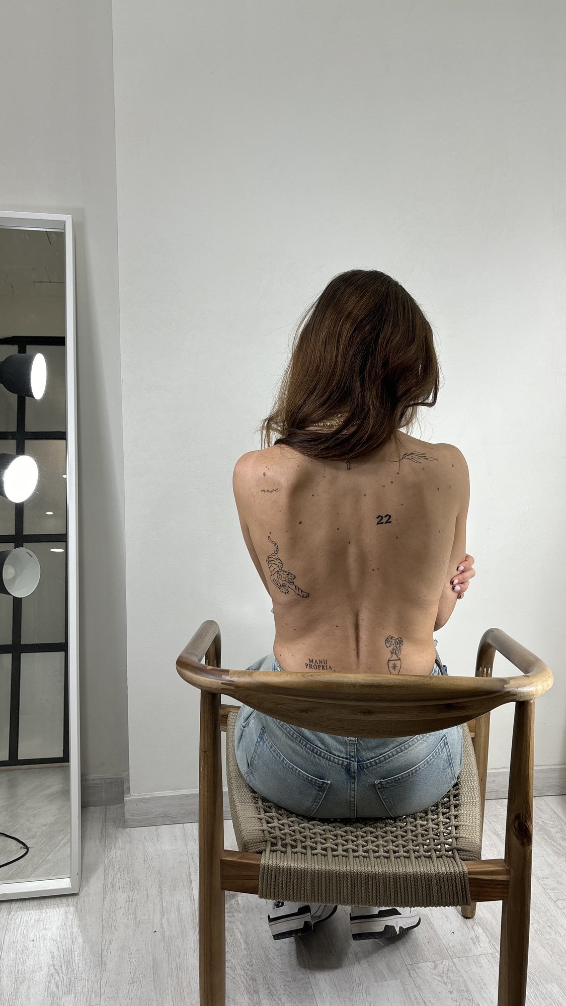 Tatuaje de multiples tatuajes espalda var en espalda, línea fina